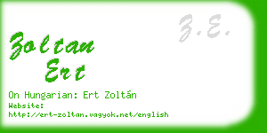 zoltan ert business card